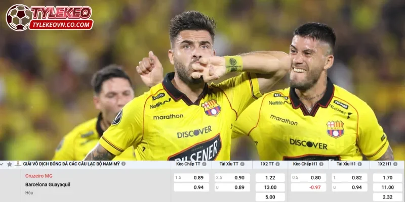 Trận đấu Cruzeiro vs Barcelona SC dự đoán không nhiều bàn
