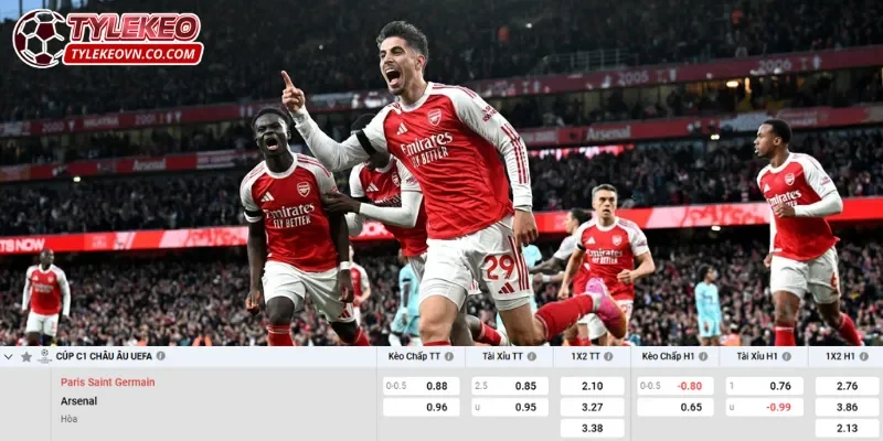 Trận đấu PSG vs Arsenal khả năng cao không nhiều bàn