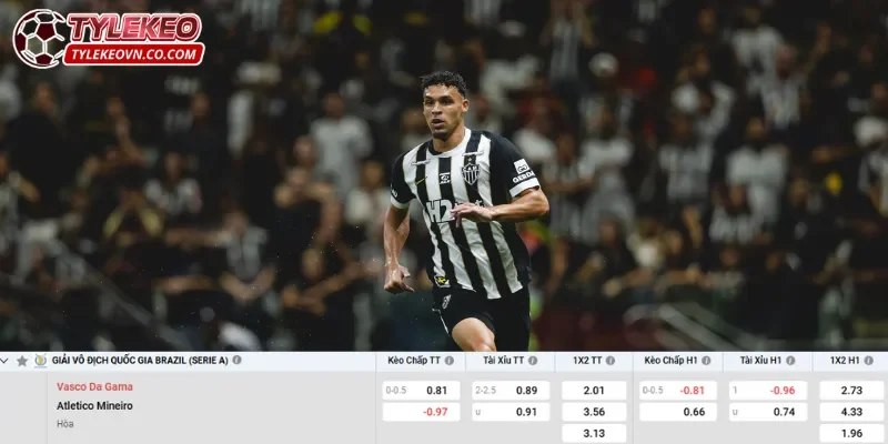 Trận đấu Vasco da Gama vs Atletico MG khả năng cao ít bàn